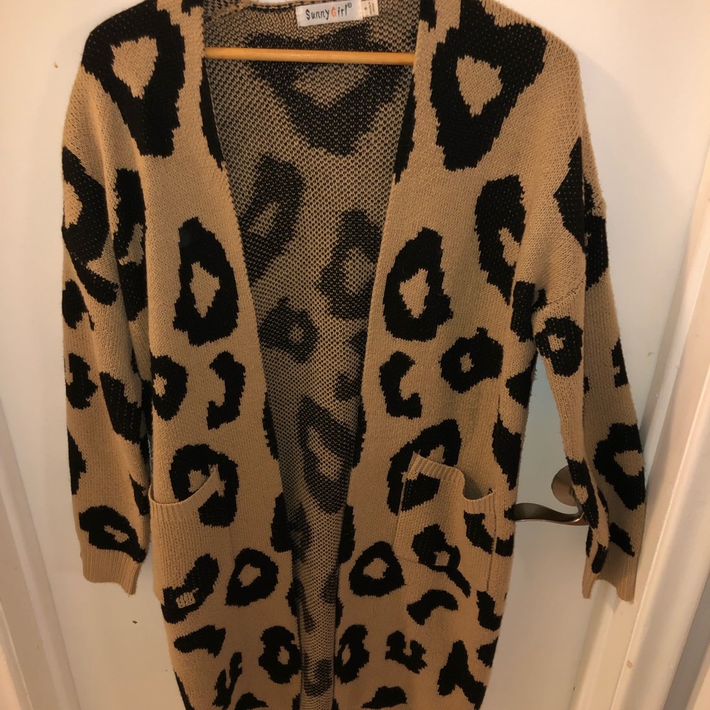 Cheetah print Sunny Girl Long Cardigan